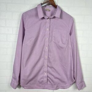 Duluth Trading Co Women’s Shirt size L Button Down Long sleeve Lavendar
